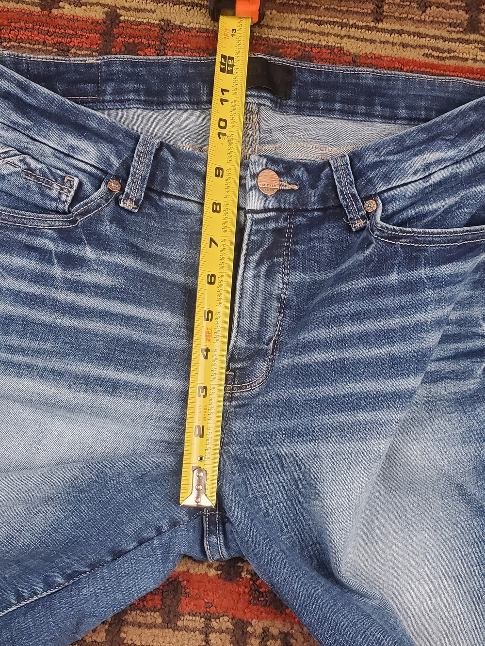 Buckle Black Fit No. 53 Straight Jeans Women's 31x32 Blue Stretch - Picture 6 of 13